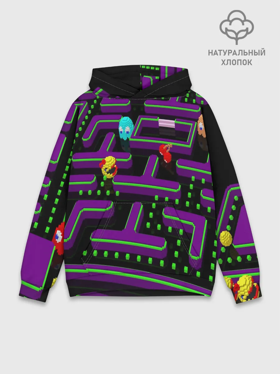 Худи мужской база хлопок / PAC-MAN 3D