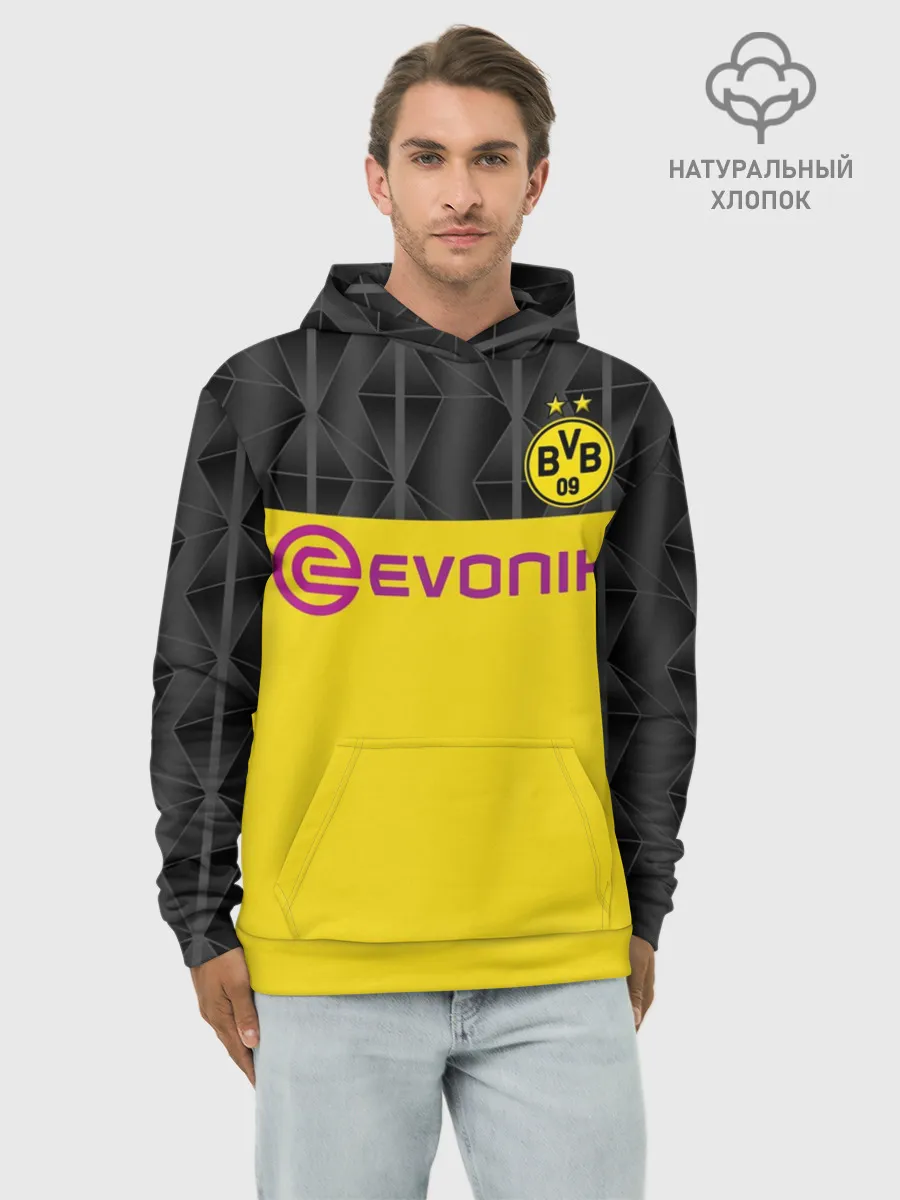 Худи мужской база хлопок / Reus home UEFA 19-20