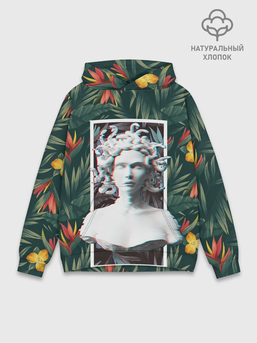 Худи мужской база хлопок / Медуза Горгона