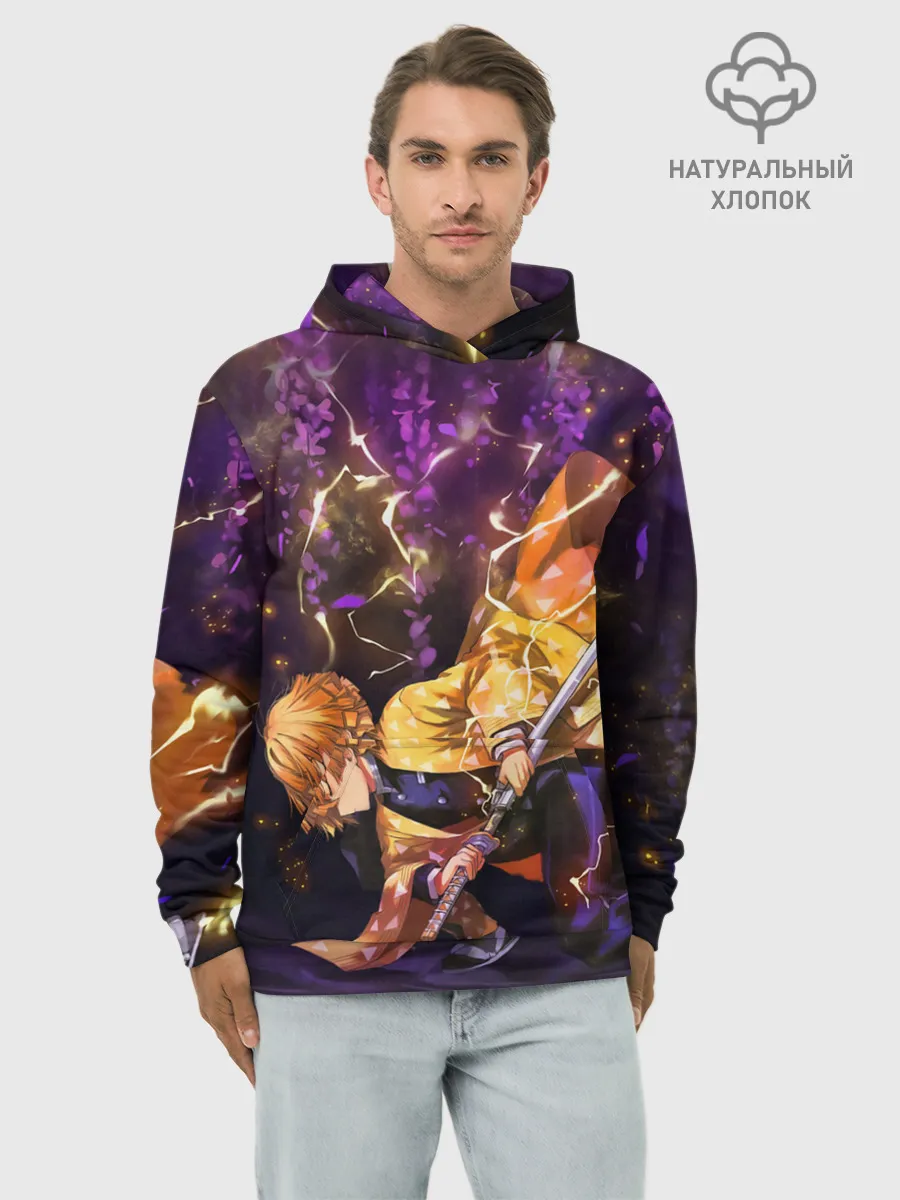 Худи мужской база хлопок / Kimetsu no yaiba готовится