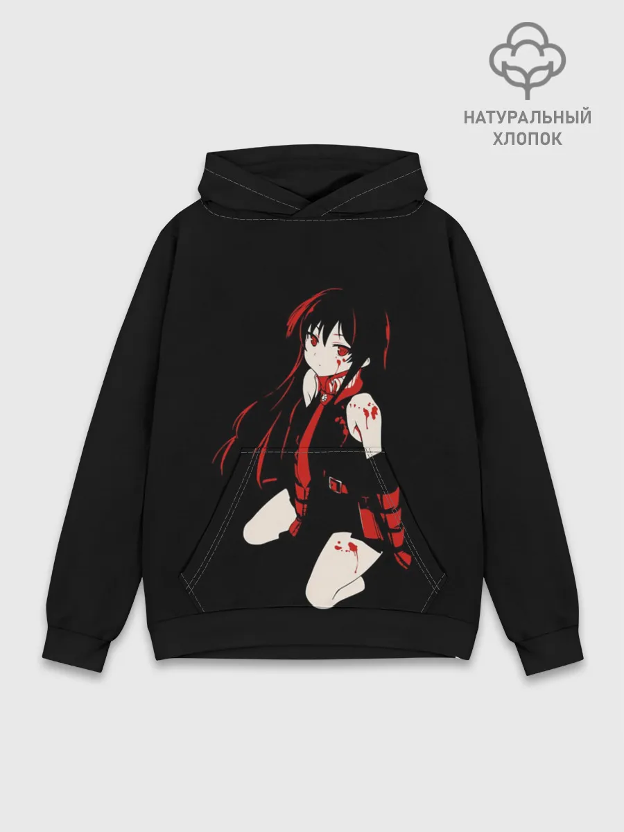 Худи мужской база хлопок / Anime Girl red