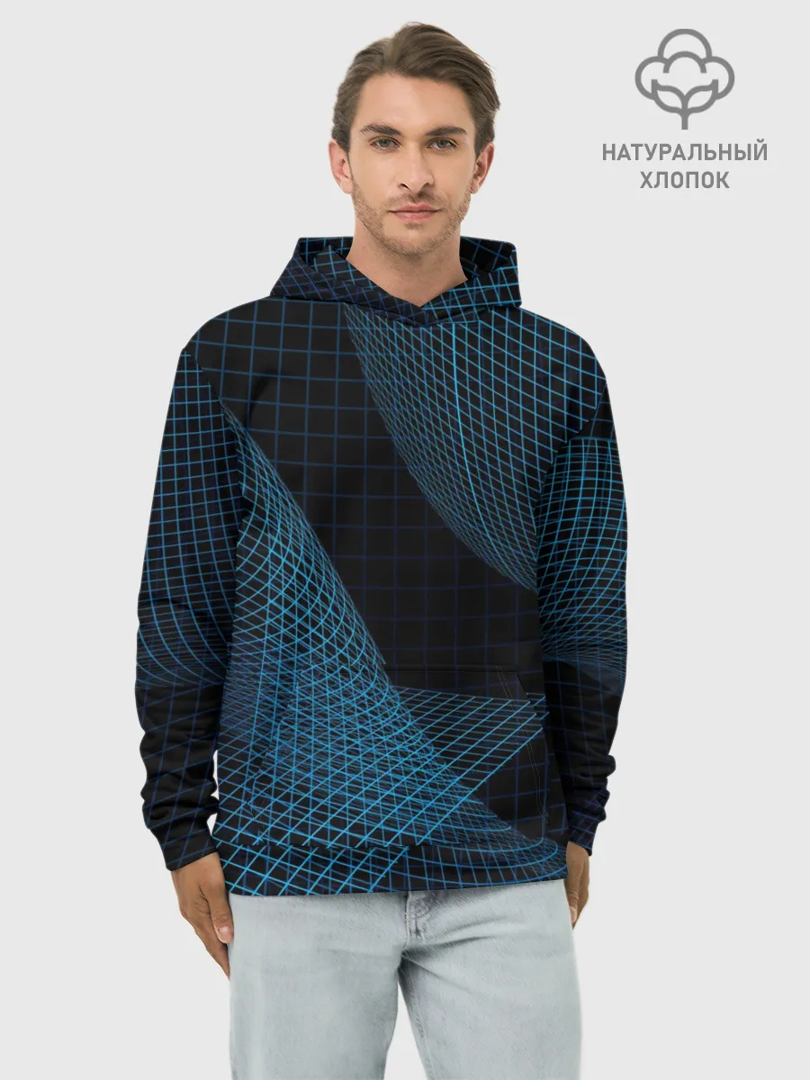 Худи мужской база хлопок / Сетка