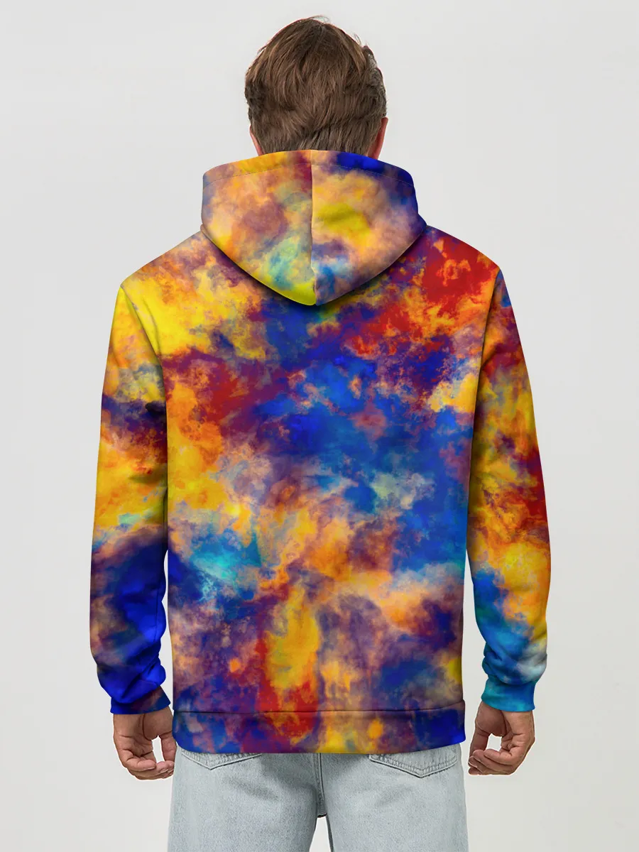 Худи мужской база хлопок / Огненно-синий полутон