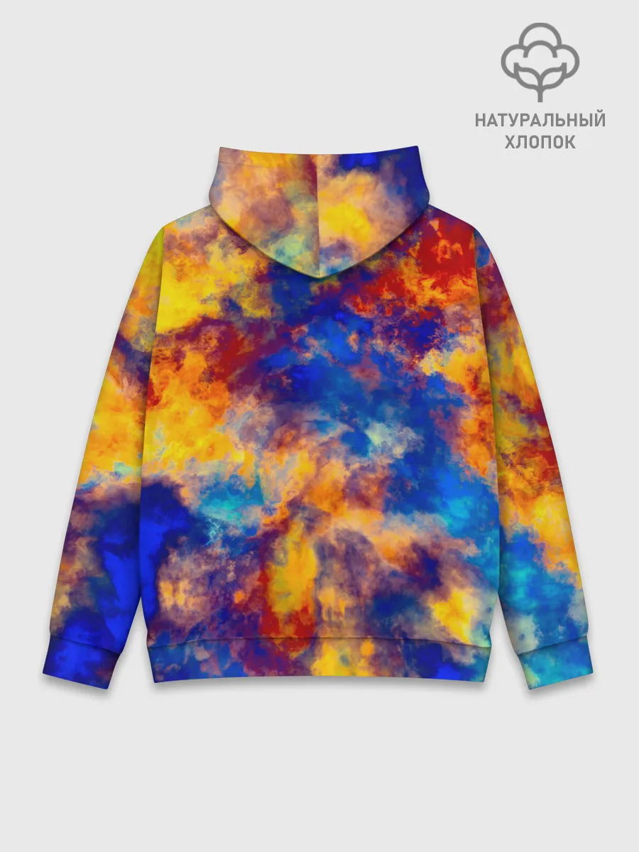 Худи мужской база хлопок / Огненно-синий полутон