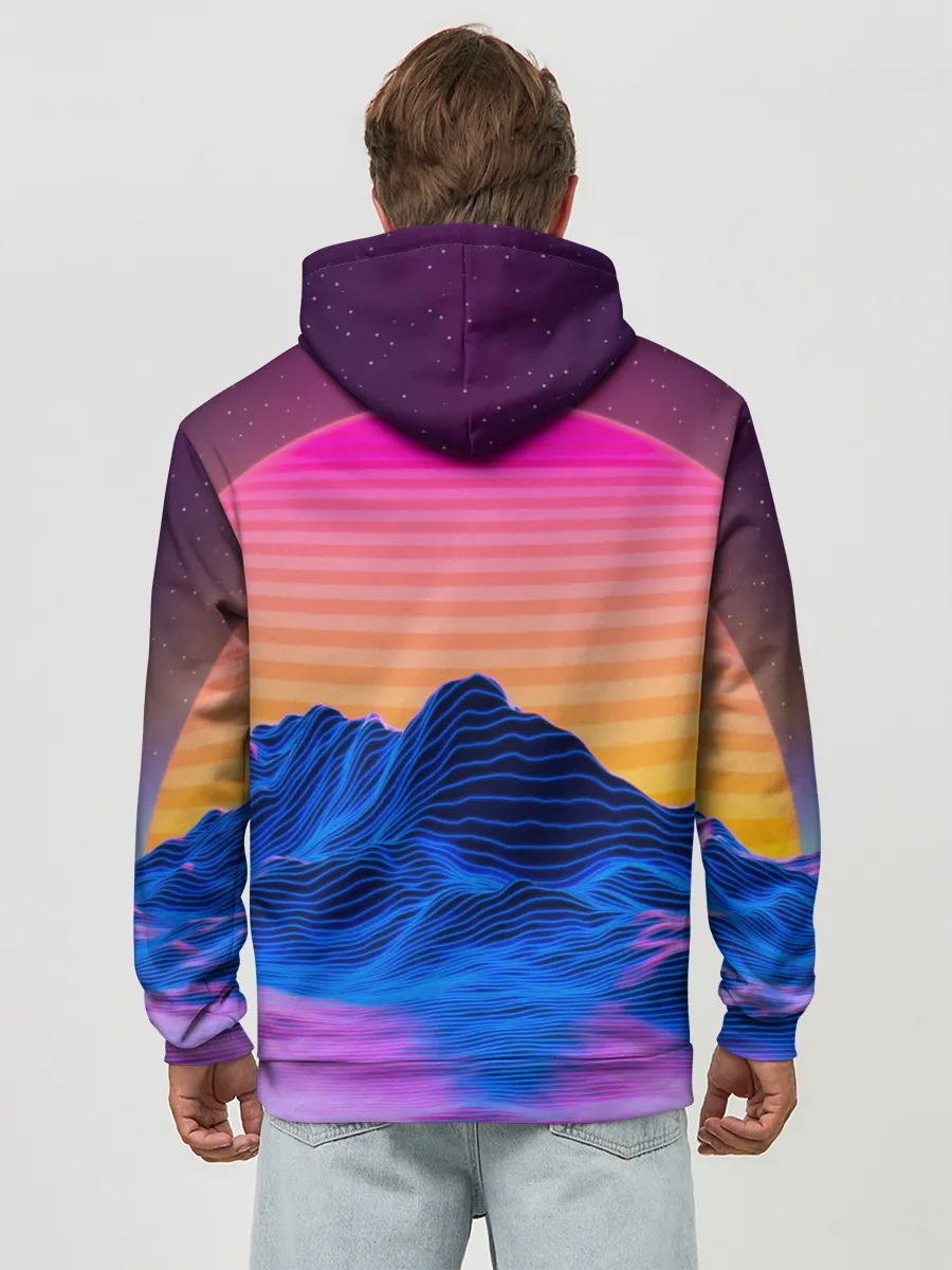 Худи мужской база хлопок / RETRO NEON