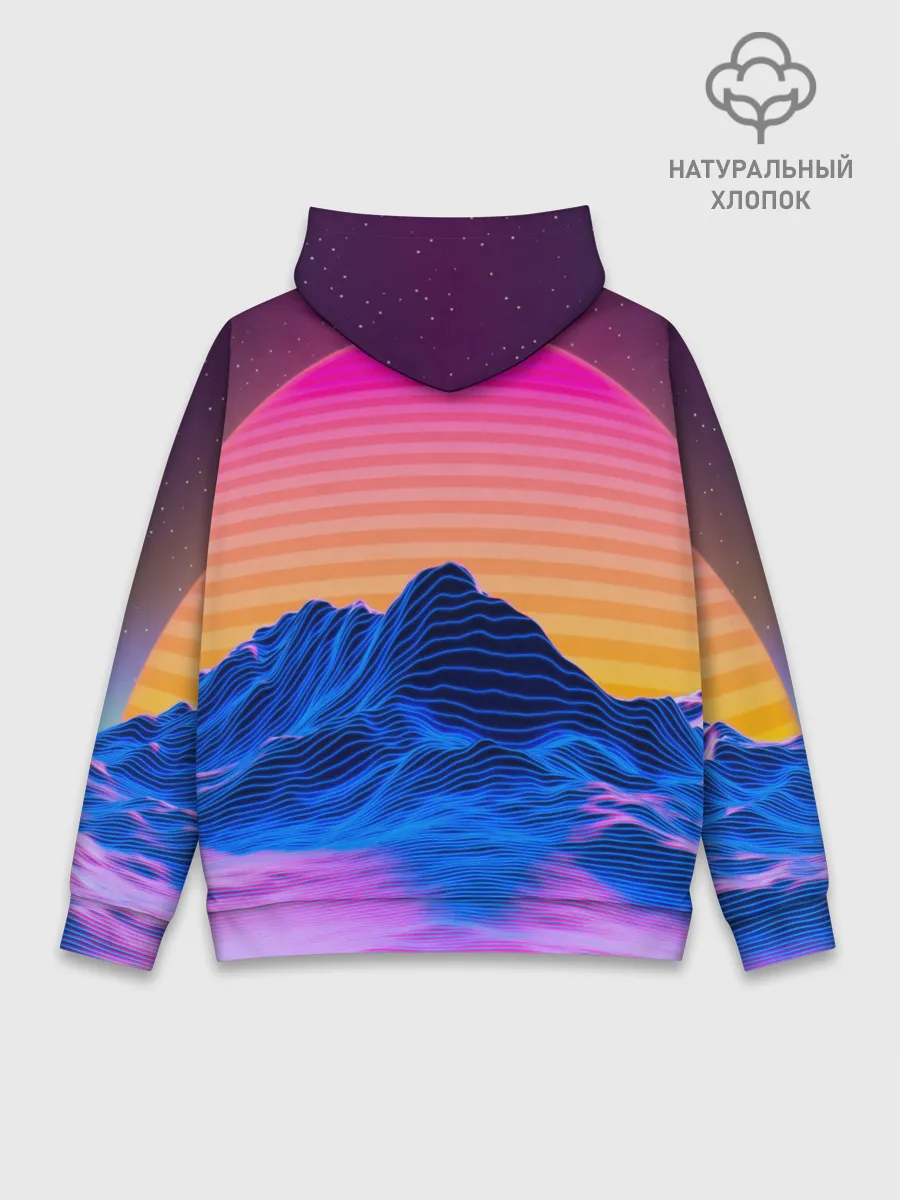 Худи мужской база хлопок / RETRO NEON