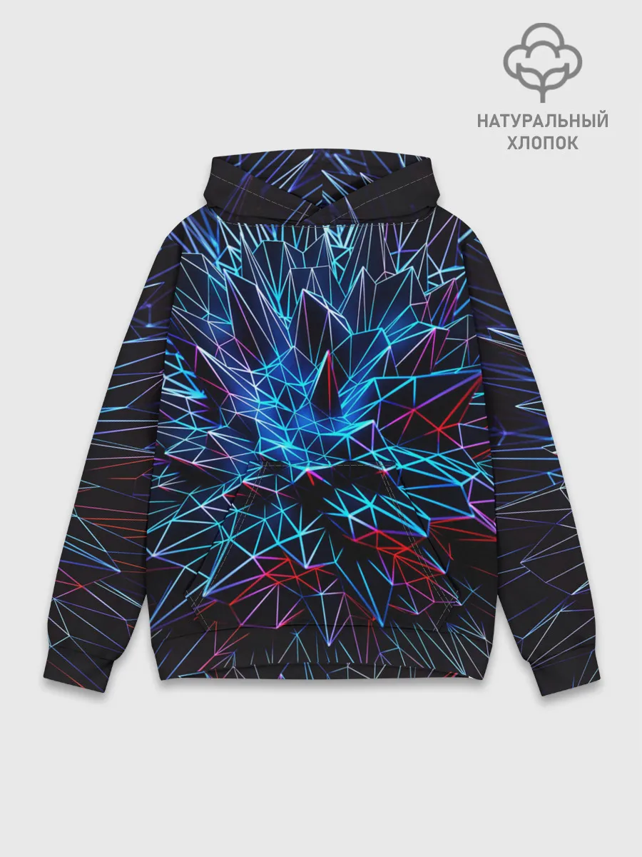 Худи мужской база хлопок / NEON GEOMETRY