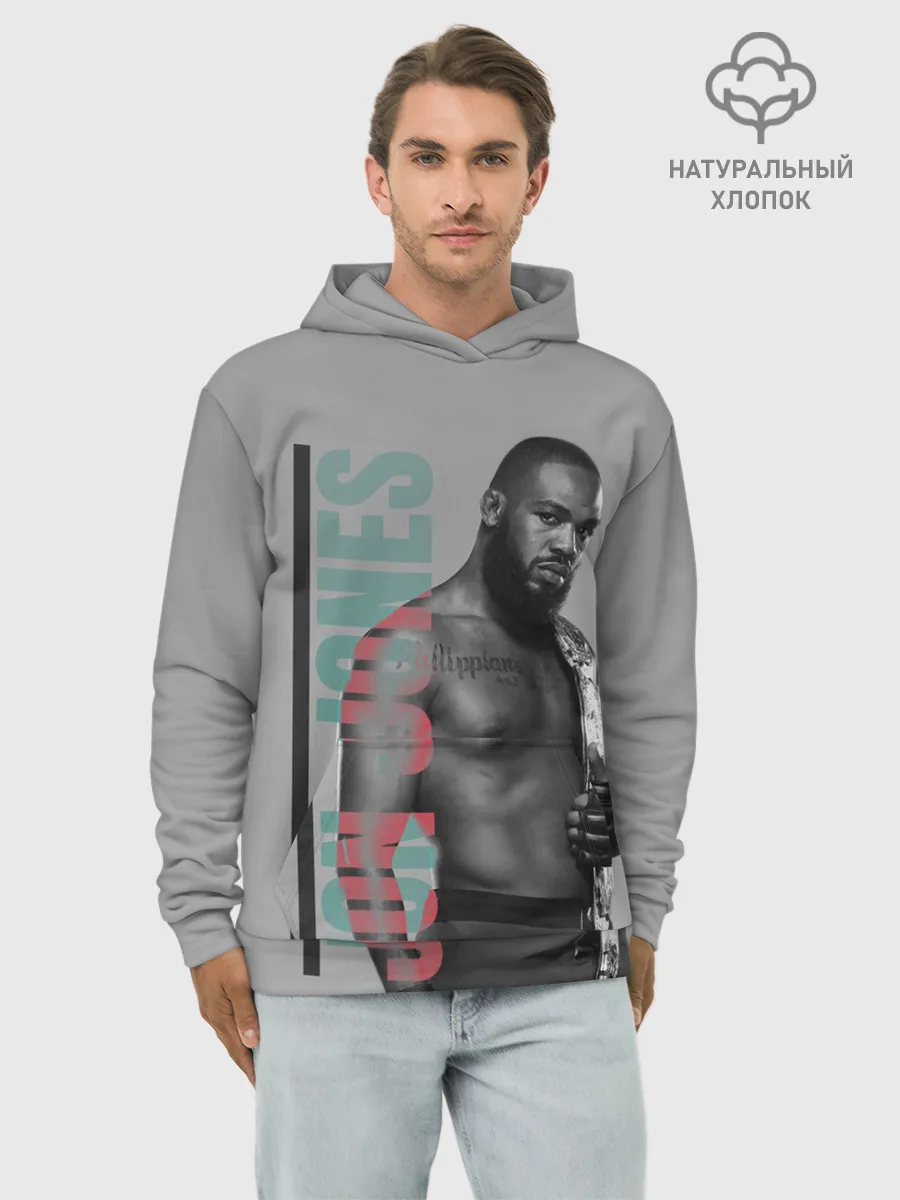 Худи мужской база хлопок / Jon Jones