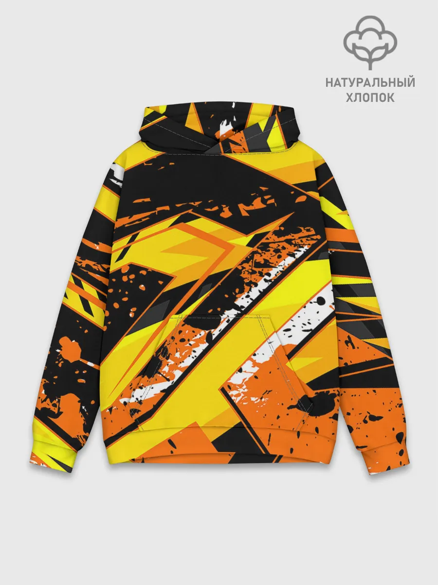 Худи мужской база хлопок / orange cheeky rust