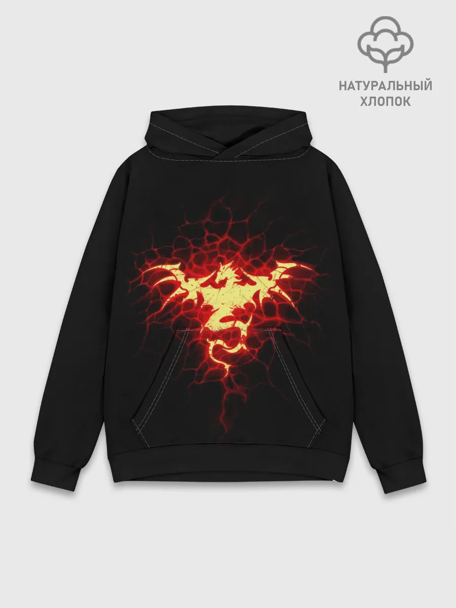 Худи мужской база хлопок / Огненный Дракон