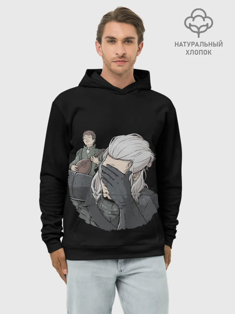 Худи мужской база хлопок / The Witcher Facepalm