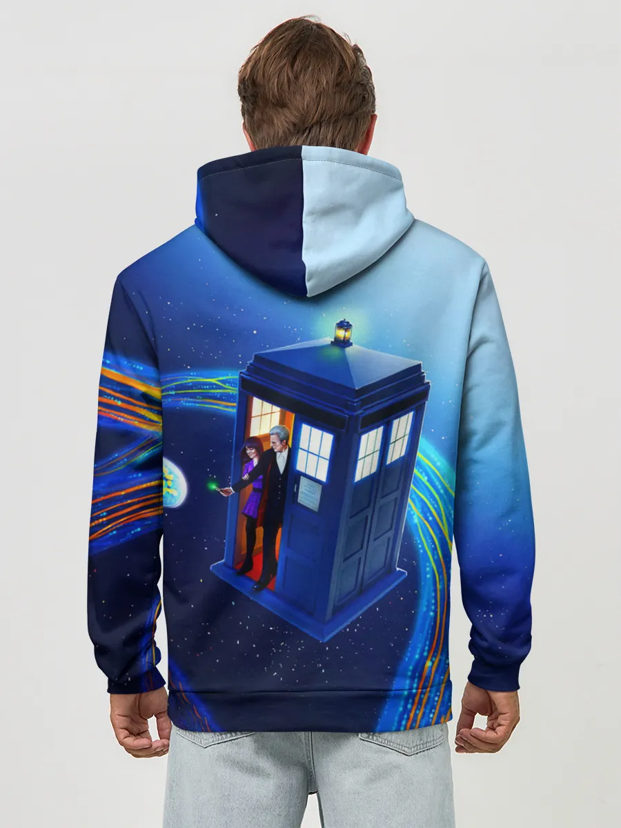 Худи мужской база хлопок / ДОКТОР И КЛАРА И ТАРДИС