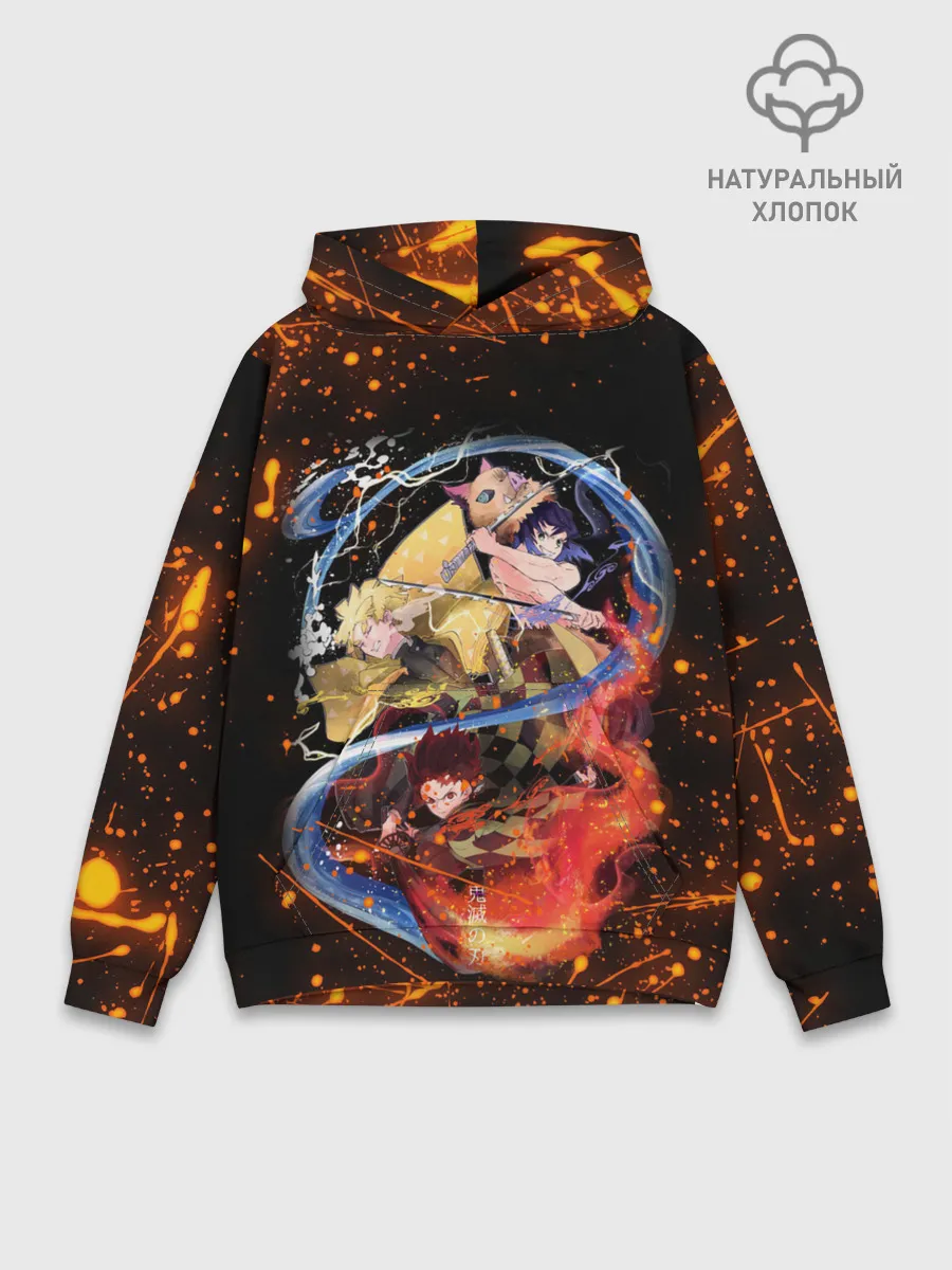 Худи мужской база хлопок / Убийца демонов