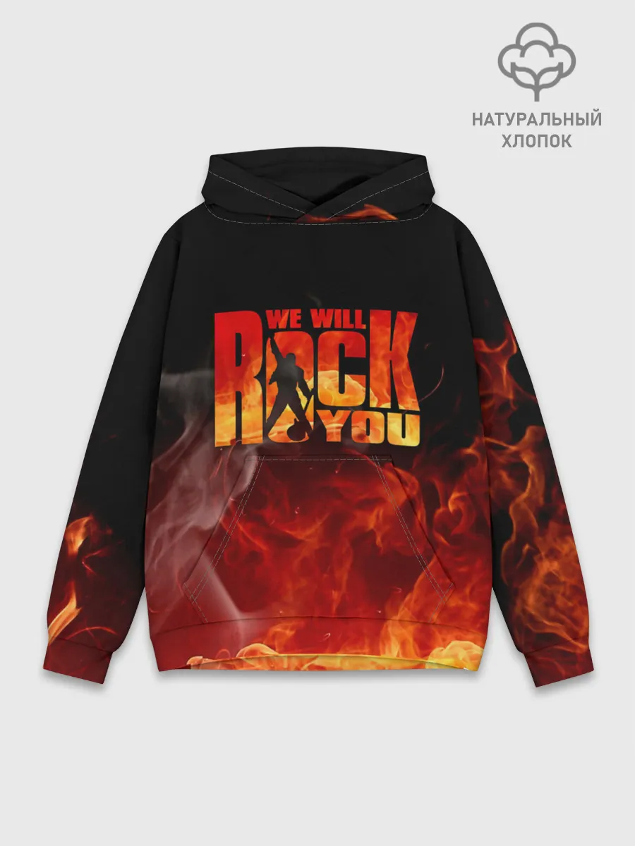 Худи мужской база хлопок / Queen - We Will Rock You