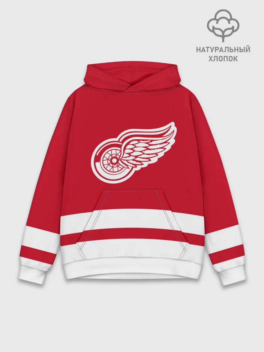 Худи мужской база хлопок / Детройт Ред Уингз