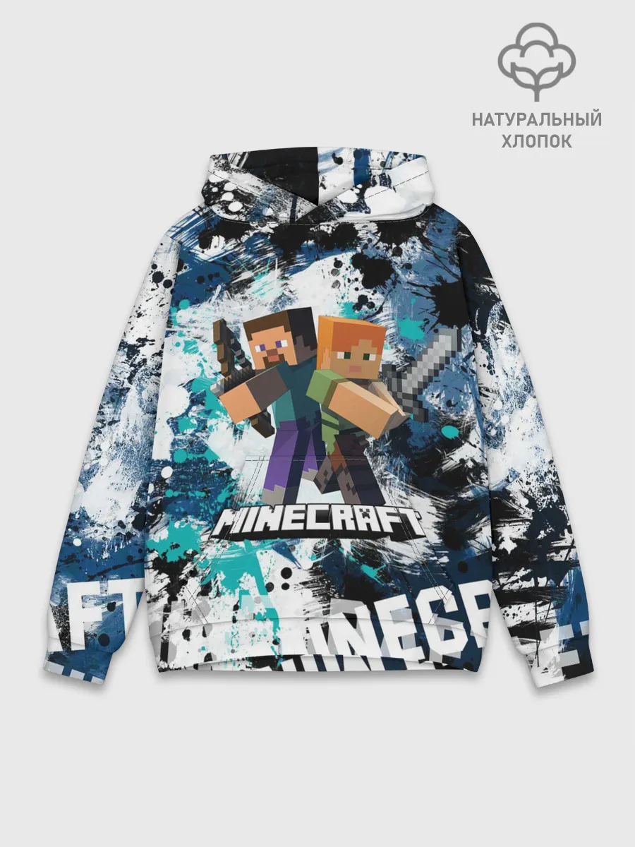 Худи мужской база хлопок / Minecraft / Майнкрафт