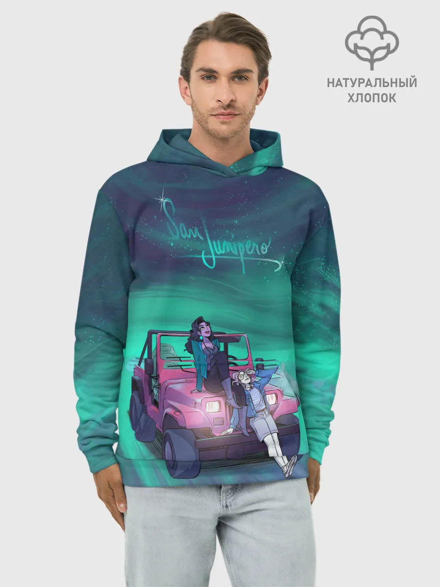 Худи мужской база хлопок / ЧЕРНОЕ ЗЕРКАЛО