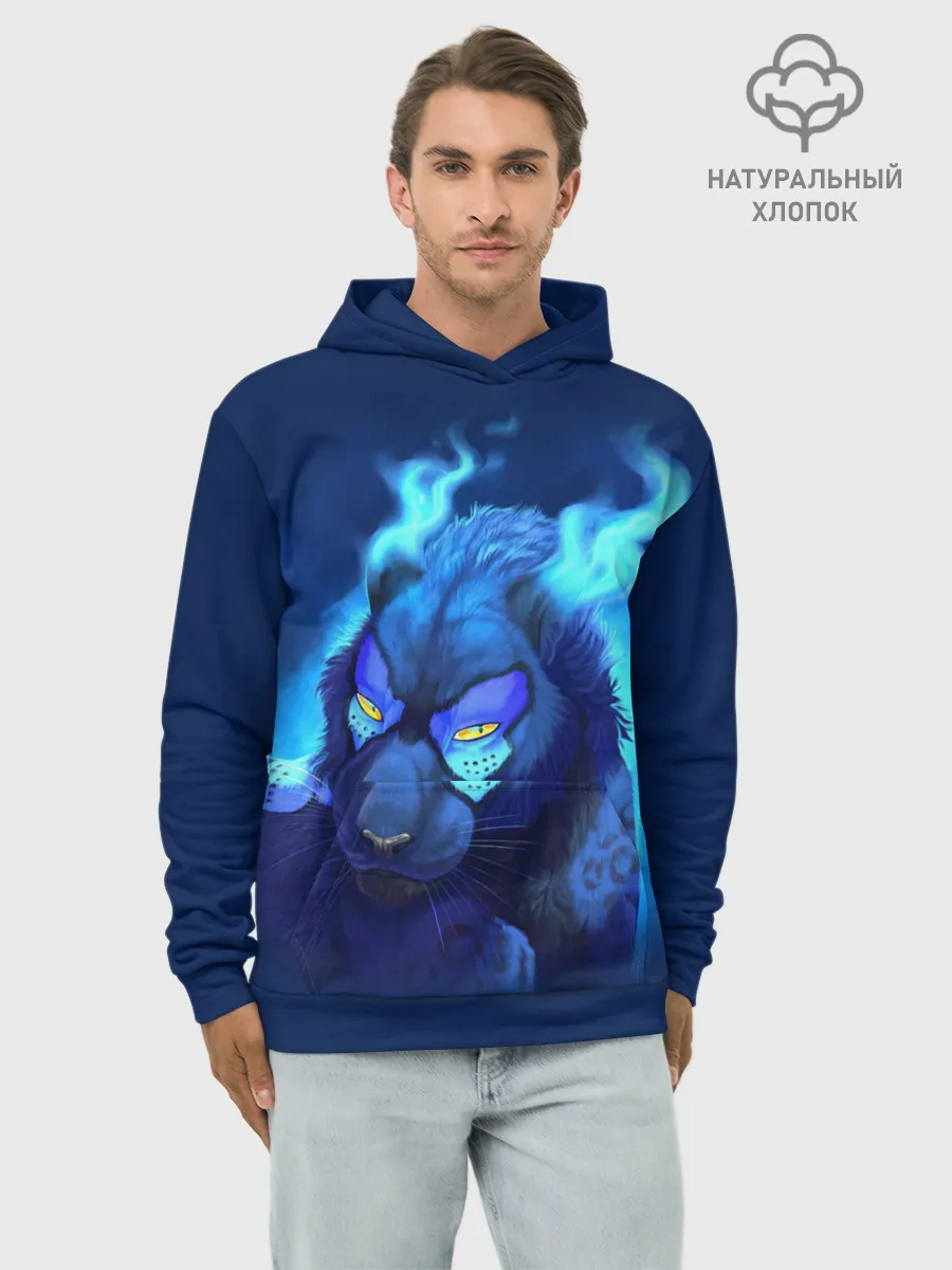 Худи мужской база хлопок / Лунная пантера #22