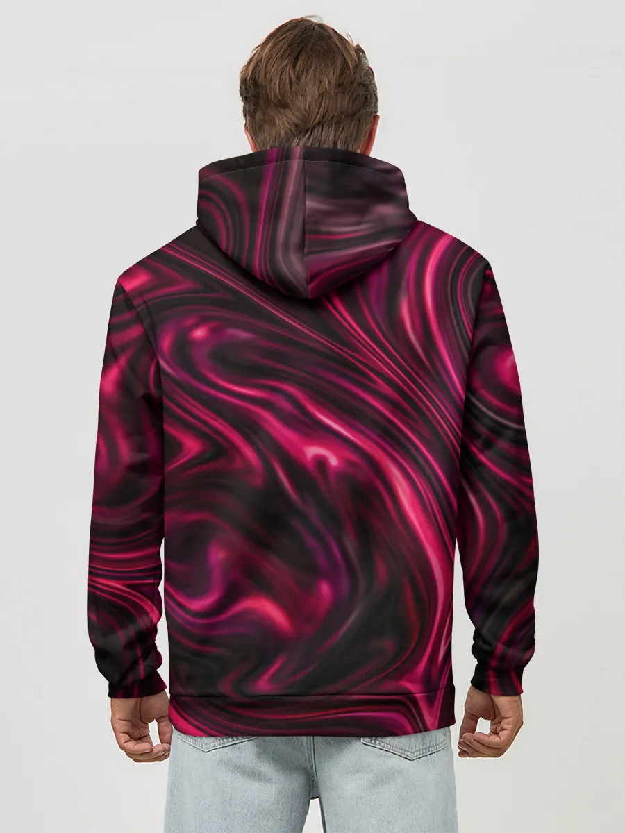 Худи мужской база хлопок / Abstract Fluid