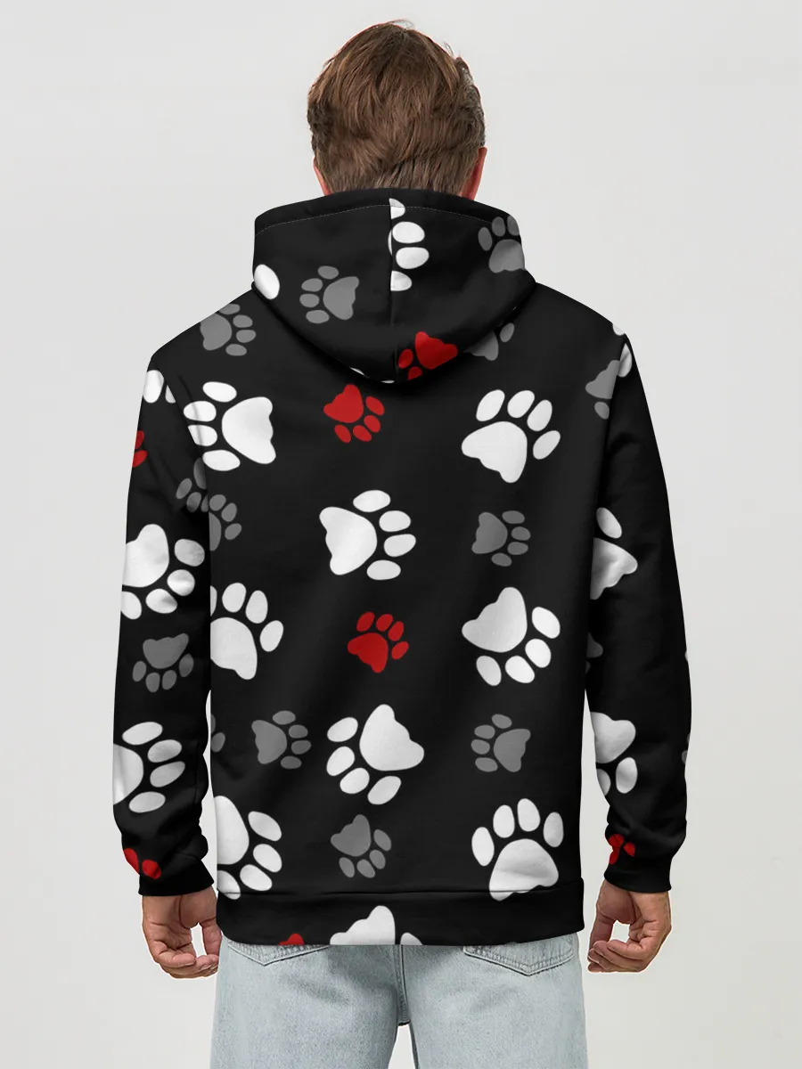 Худи мужской база хлопок / Следы лап