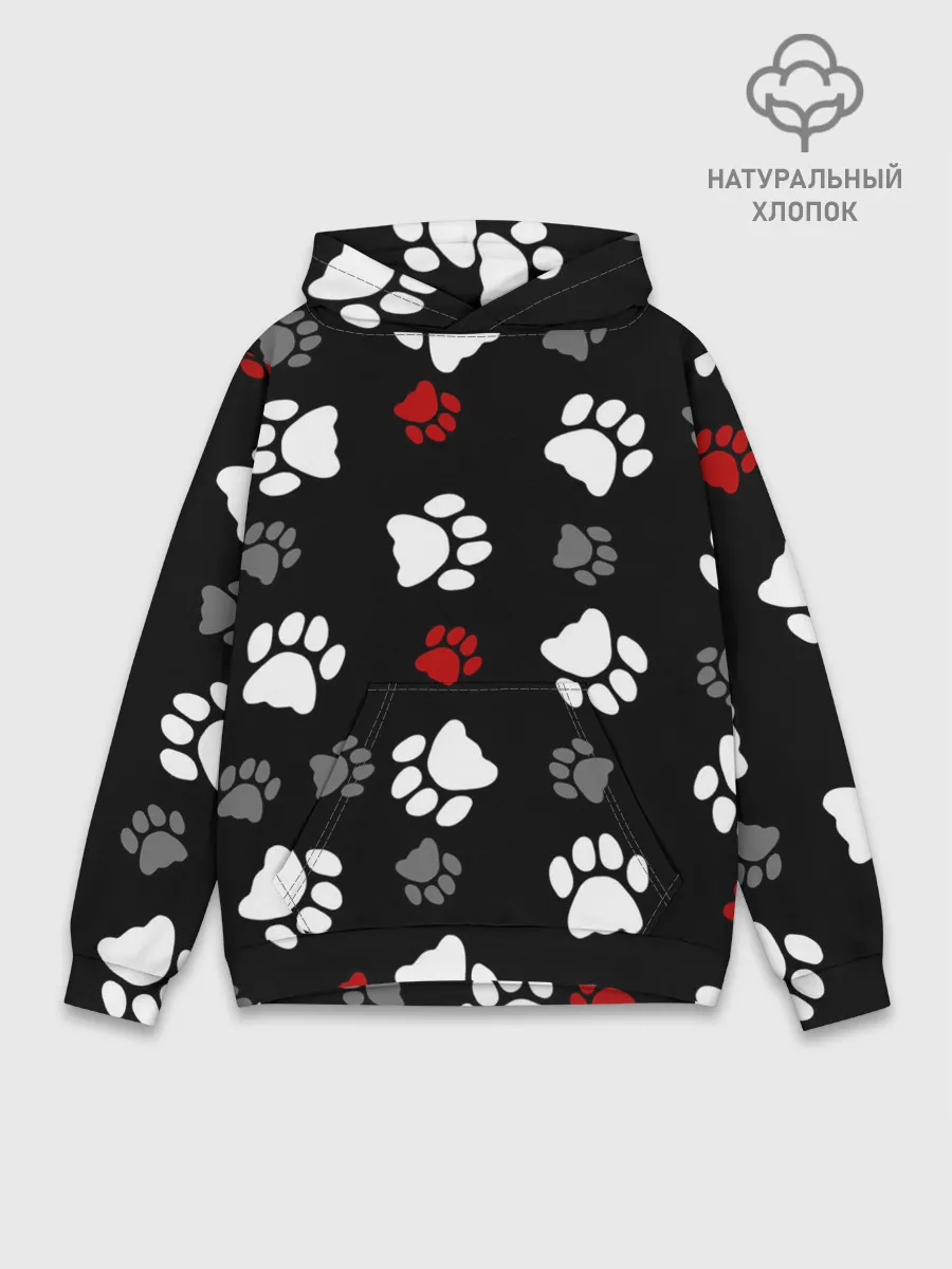 Худи мужской база хлопок / Следы лап