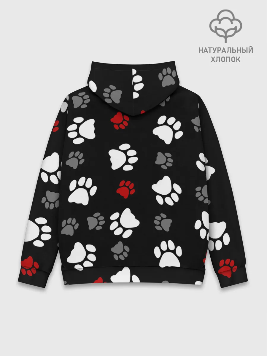 Худи мужской база хлопок / Следы лап
