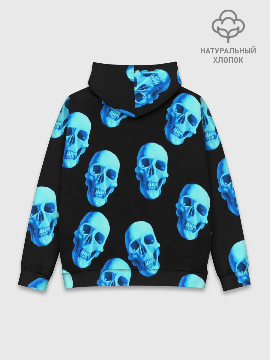 Худи мужской база хлопок / Черепа стиль
