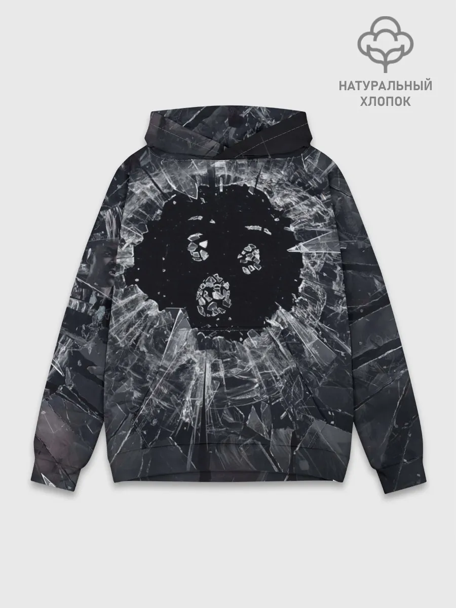 Худи мужской база хлопок / ЧЕРНОЕ ЗЕРКАЛО