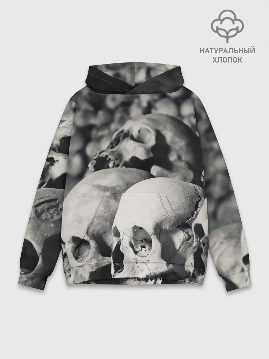 Худи мужской база хлопок / ЧЕРЕПА