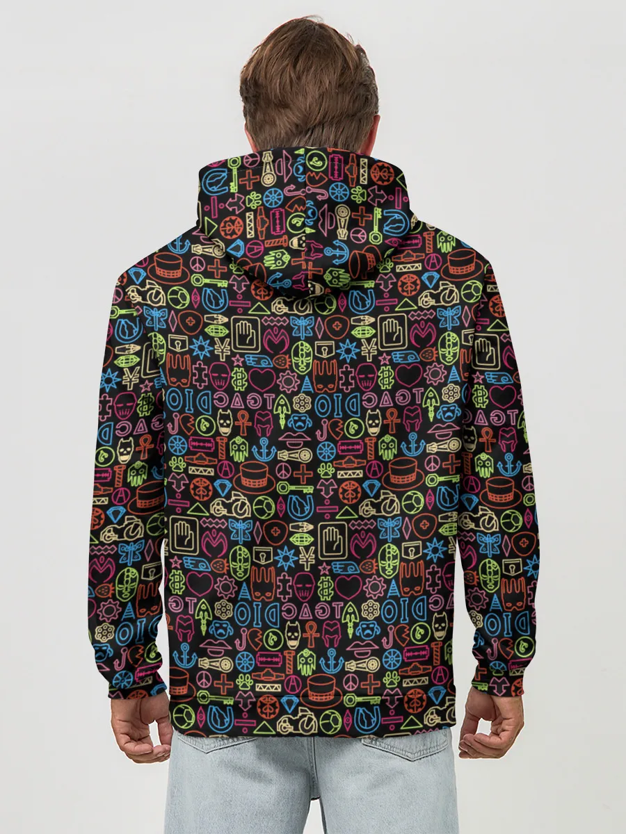 Худи мужской база хлопок / JoJo Bizarre Adventure