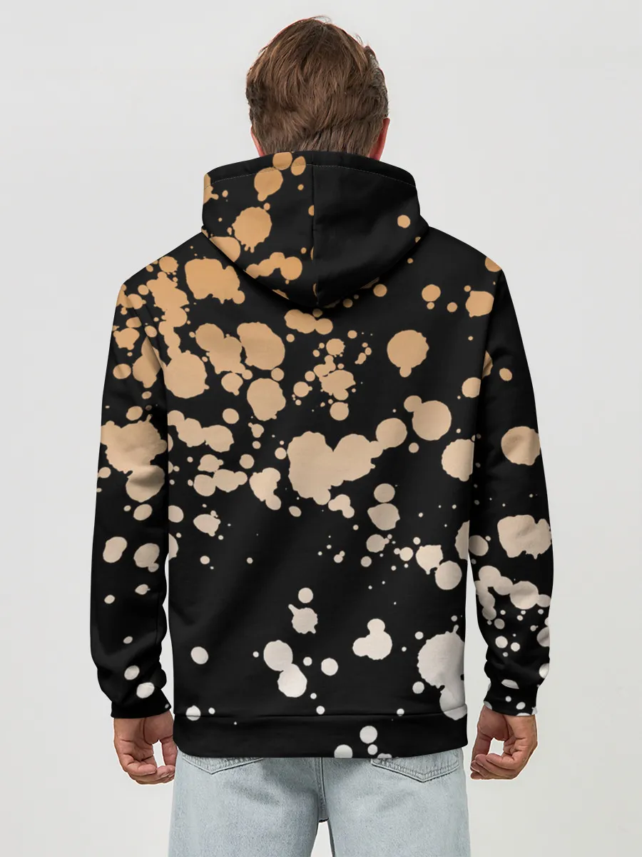 Худи мужской база хлопок / Buon Giorno коричневые брызги