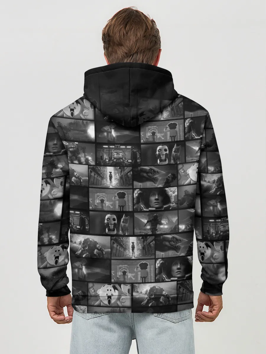 Худи мужской база хлопок / LOVE DEATH ROBOTS