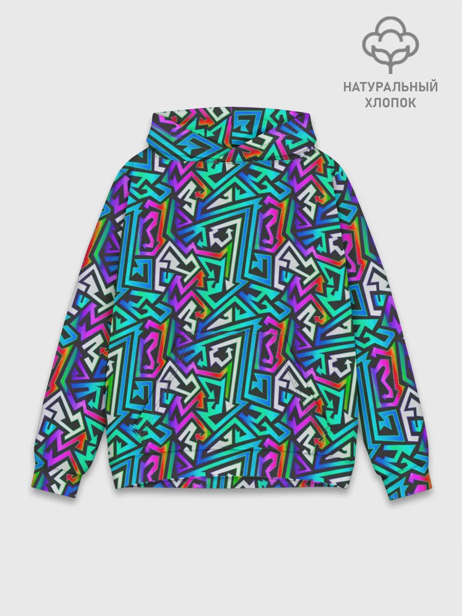 Худи мужской база хлопок / ГРАФФИТИ