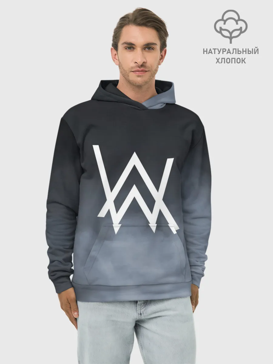 Худи мужской база хлопок / Alan Walker