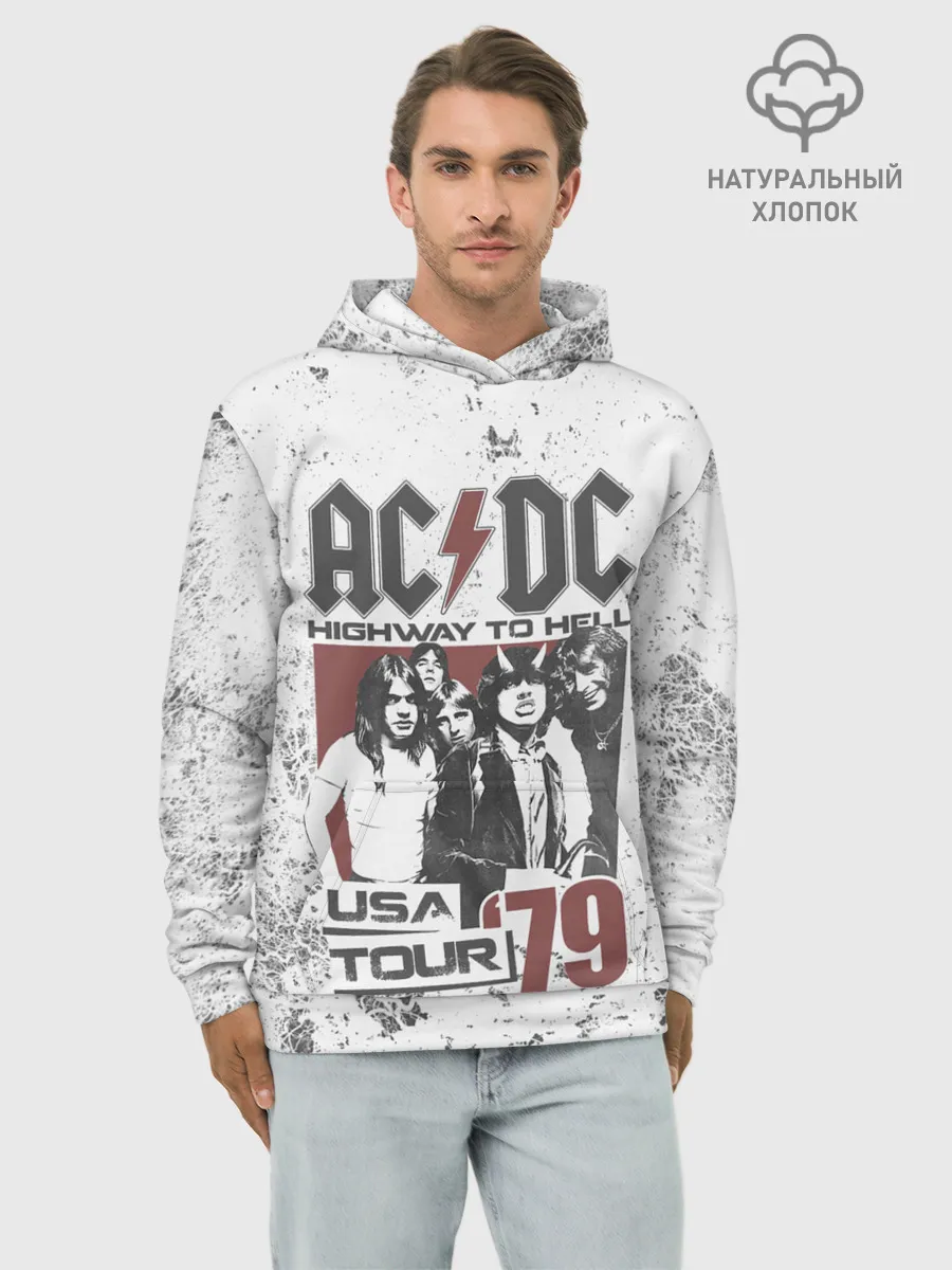 Худи мужской база хлопок / AC/DC