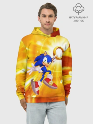 Худи мужской база хлопок / Sonic