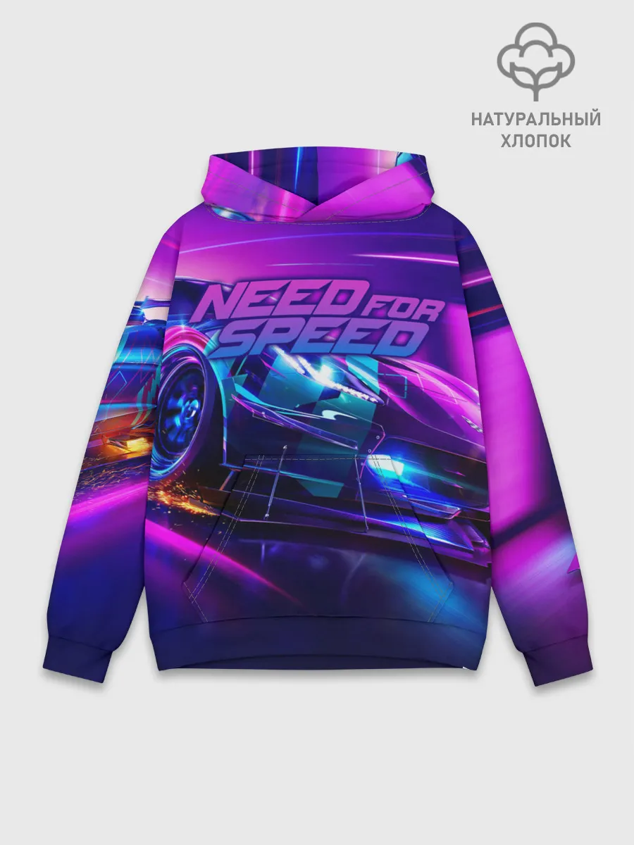 Худи мужской база хлопок / Need for Speed