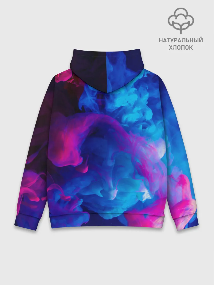 Худи мужской база хлопок / НЕОНОВЫЙ ДЫМ