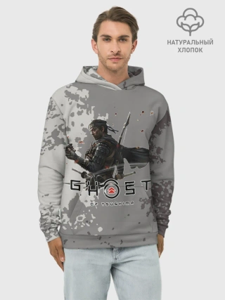 Худи мужской база хлопок / Ghost of Tsushima