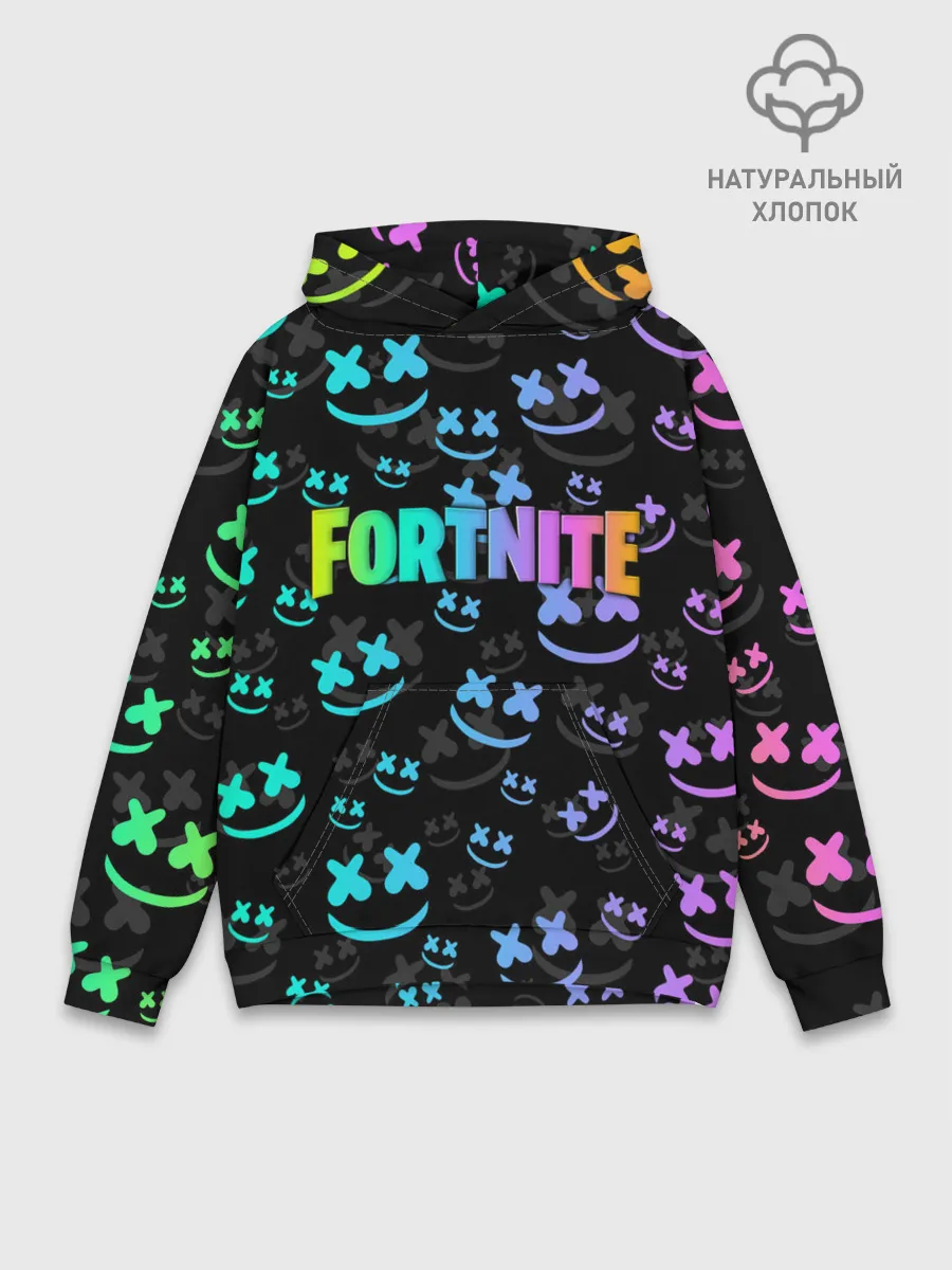 Худи мужской база хлопок / Fortnite & Marshmello