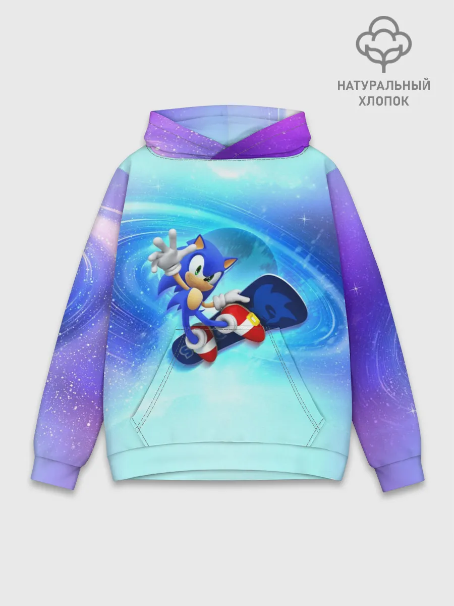 Худи мужской база хлопок / Соник