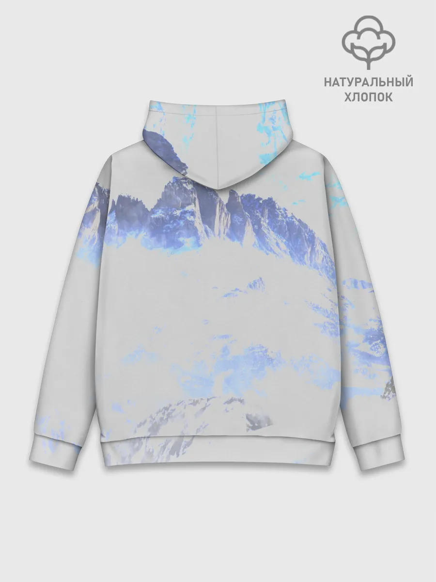 Худи мужской база хлопок / Горы