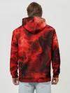 Худи мужской база хлопок / Красный дым