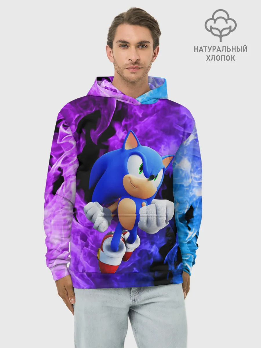 Худи мужской база хлопок / SONIC