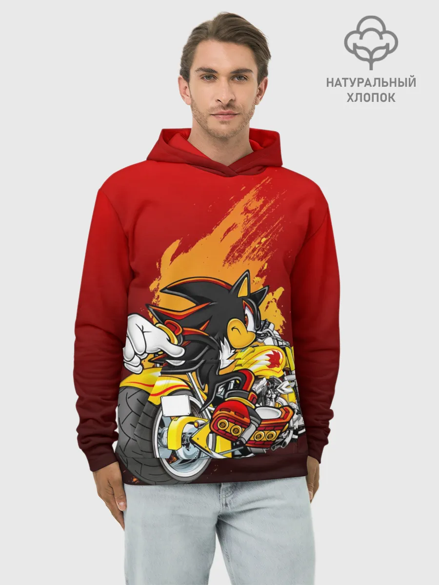 Худи мужской база хлопок / Ёж Шедоу
