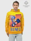 Худи мужской база хлопок / Sonic - Соник