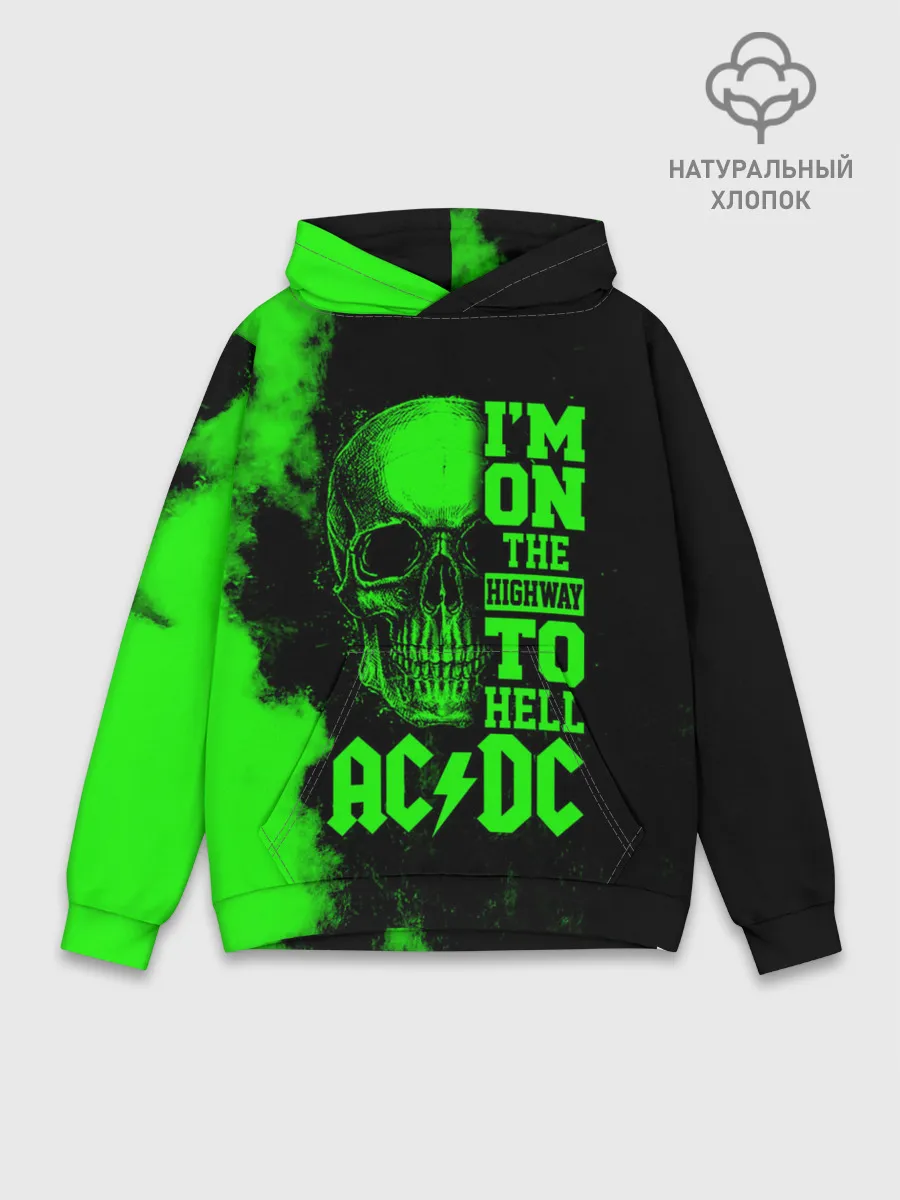 Худи мужской база хлопок / Im on the highway to hell AC/DC