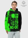 Худи мужской база хлопок / Im on the highway to hell AC/DC