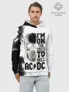 Худи мужской база хлопок / Im on the highway to hell AC/DC