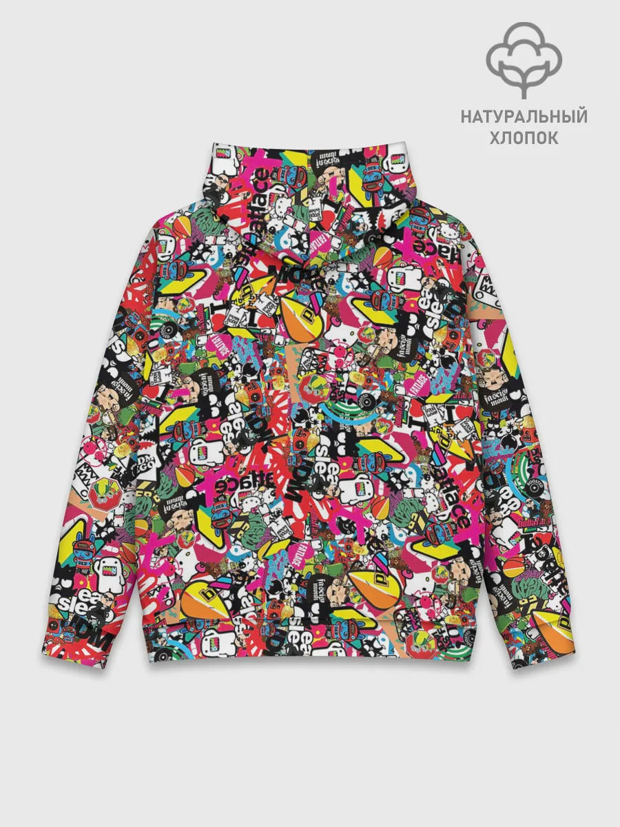 Худи мужской база хлопок / Стикеры